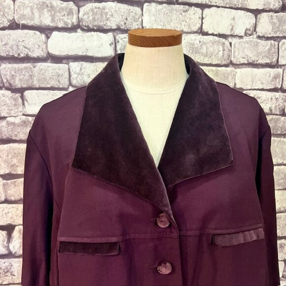 Dani Max Purple Button Down Long Sleeve Jacket Size 24WP - Picture 2 of 9